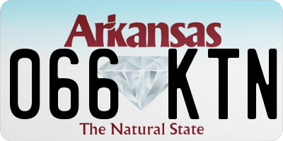 AR license plate 066KTN