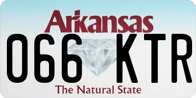 AR license plate 066KTR