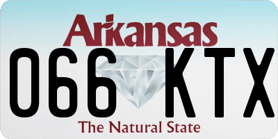 AR license plate 066KTX