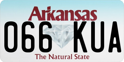 AR license plate 066KUA