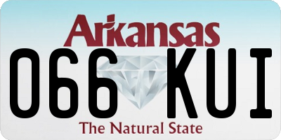 AR license plate 066KUI