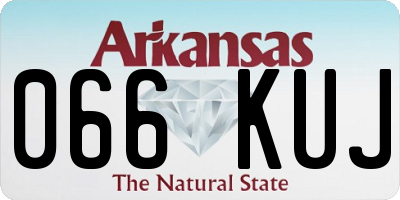 AR license plate 066KUJ