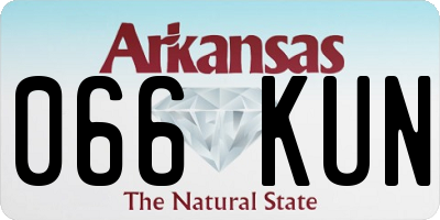 AR license plate 066KUN