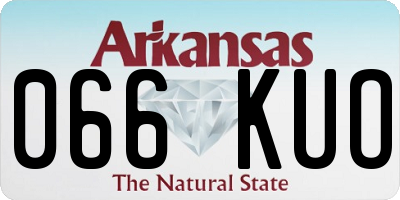 AR license plate 066KUO