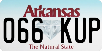 AR license plate 066KUP