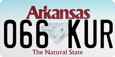 AR license plate 066KUR