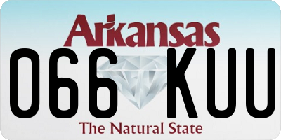 AR license plate 066KUU