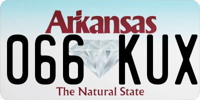 AR license plate 066KUX