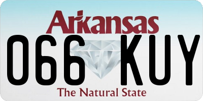 AR license plate 066KUY