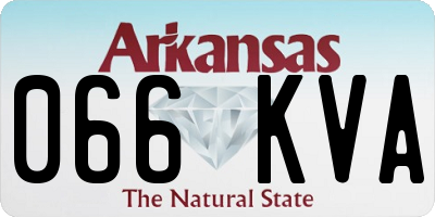 AR license plate 066KVA