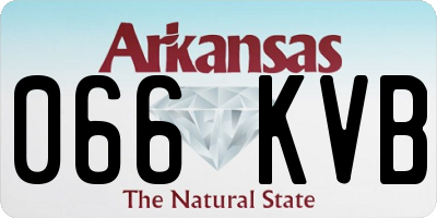 AR license plate 066KVB