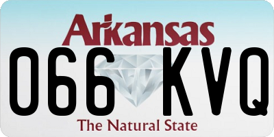 AR license plate 066KVQ