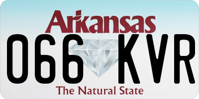 AR license plate 066KVR