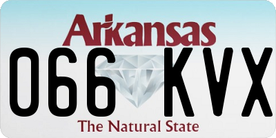 AR license plate 066KVX