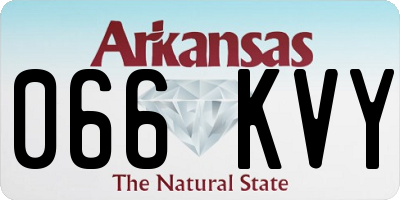 AR license plate 066KVY