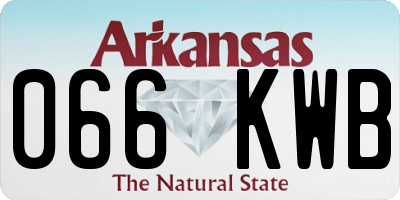 AR license plate 066KWB