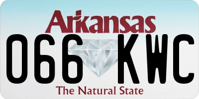 AR license plate 066KWC