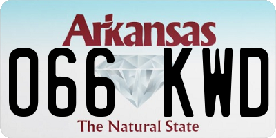 AR license plate 066KWD