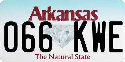 AR license plate 066KWE