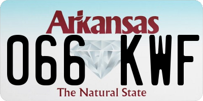 AR license plate 066KWF