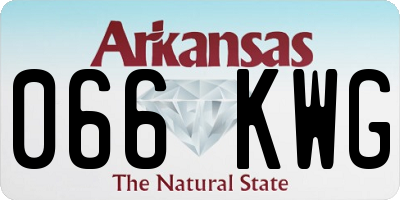 AR license plate 066KWG