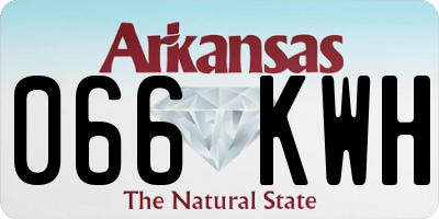 AR license plate 066KWH