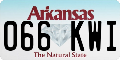 AR license plate 066KWI