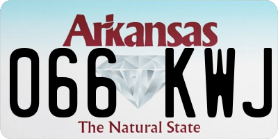 AR license plate 066KWJ