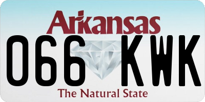 AR license plate 066KWK