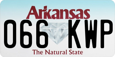 AR license plate 066KWP