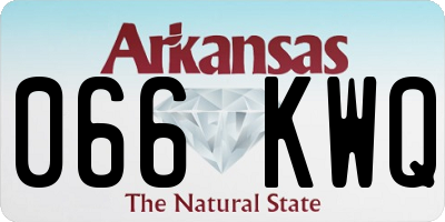 AR license plate 066KWQ