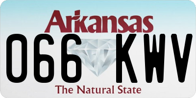 AR license plate 066KWV