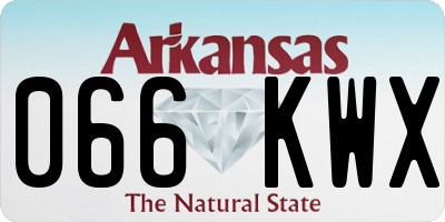 AR license plate 066KWX