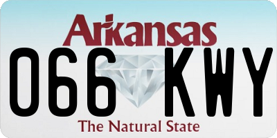 AR license plate 066KWY