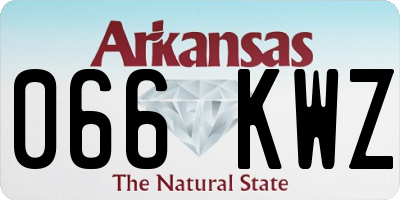 AR license plate 066KWZ