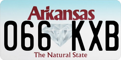 AR license plate 066KXB