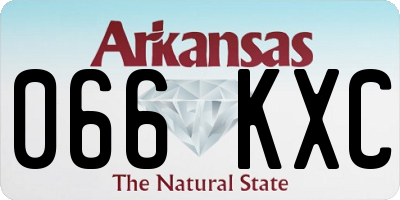 AR license plate 066KXC