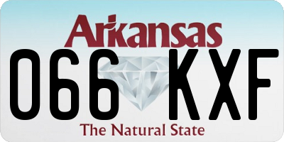 AR license plate 066KXF