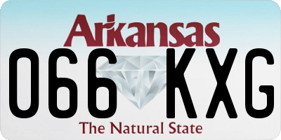 AR license plate 066KXG