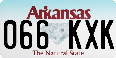AR license plate 066KXK