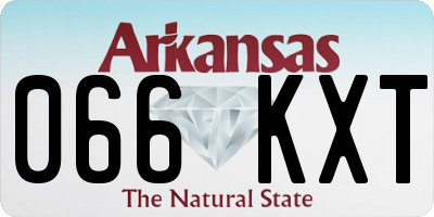 AR license plate 066KXT