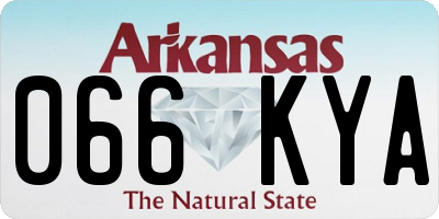AR license plate 066KYA