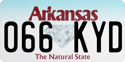 AR license plate 066KYD