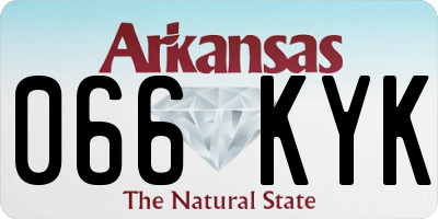 AR license plate 066KYK