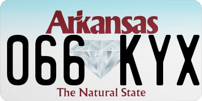 AR license plate 066KYX