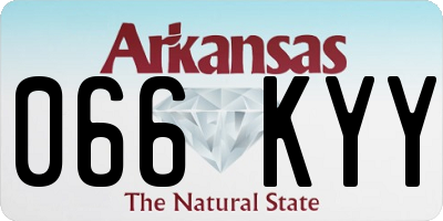 AR license plate 066KYY