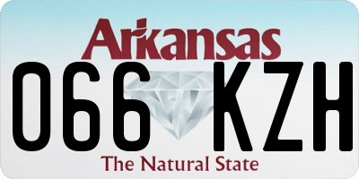 AR license plate 066KZH