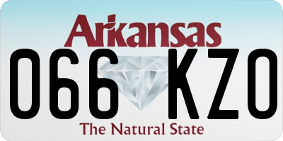 AR license plate 066KZO