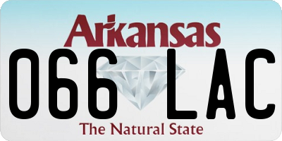 AR license plate 066LAC