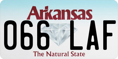 AR license plate 066LAF